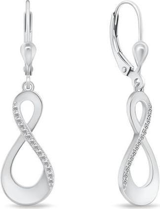 Brilio Silver - Elegant silver earrings with zircons SILVER022