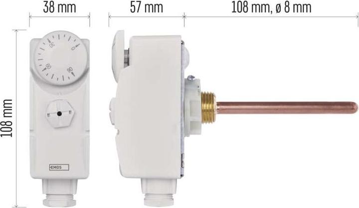 Actual product image Emos Thermostat with thermowell P5685