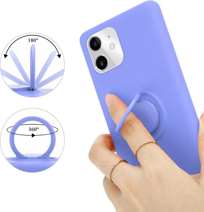 Productafbeelding Cadorabo TPU Vloeibare Ring Silicone Hoesje (Apple iPhone 11)
