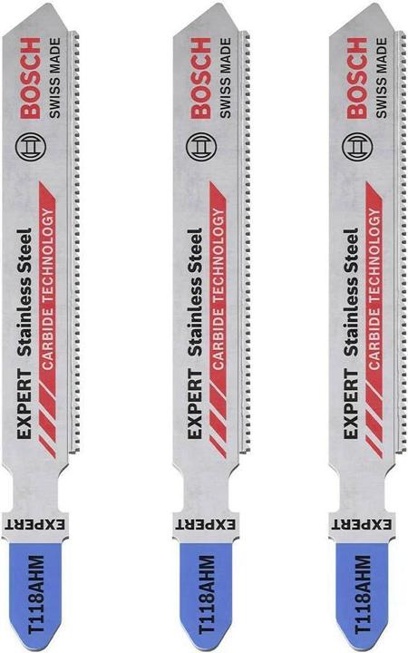 Energy Label Bosch Professional Zubehör EXPERT 'Stainless Steel' T 118 AHM Jigsaw blade, 3 pieces