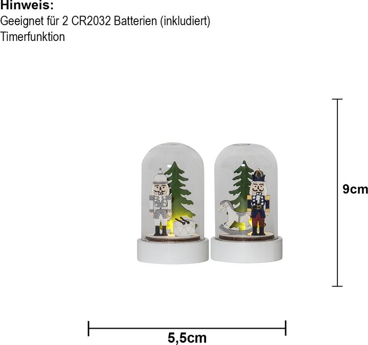 Actual product image Star Trading LED decorative light nutcracker 9 cm, 2 pieces