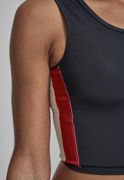 Actual product image Urban Classics Ladies Side Stripe Cropped Zip Top (S)