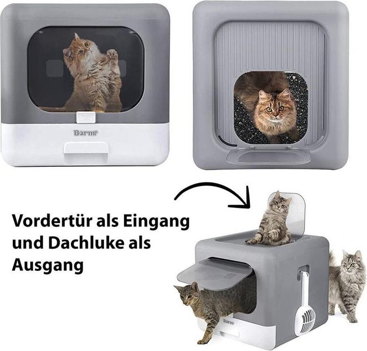 Produktbild Hermex Haubentoilette mit Deckel und Sieb (Katzenklo geschlossen)