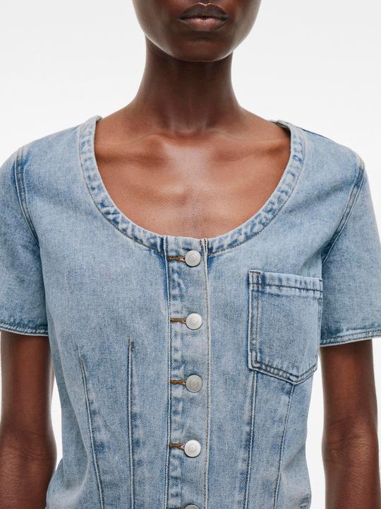 Actual product image Rouge Edit Denim Oberteil mit kurzen Ärmeln (34)
