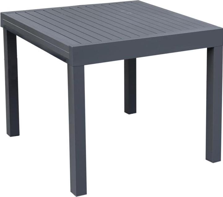 Produktbild Garden Pleasure Gartentisch Elena anthrazit quadratisch 90,0 x 90,0 / 180,0 x 75,0 cm (90 cm)