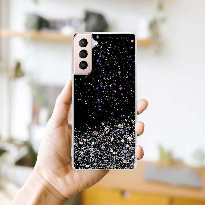 Productafbeelding Cadorabo TPU hoes fonkelende glitters (Samsung Galaxy S21+)