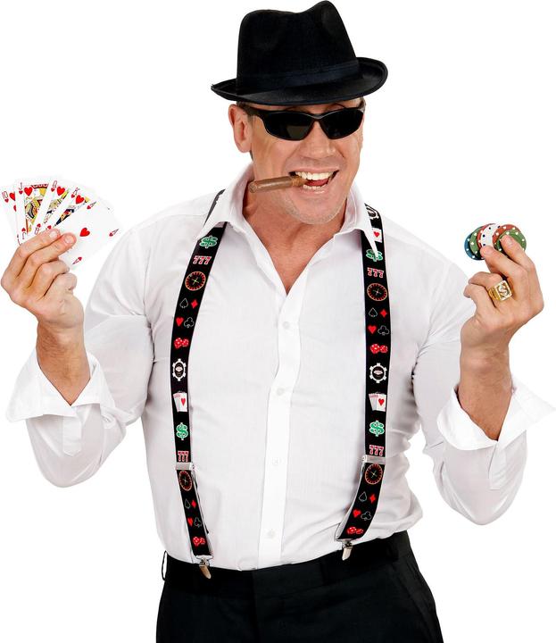Produktbild Widmann Verstellbare Hosenträger mit Klammern Poker Motive (One Size)
