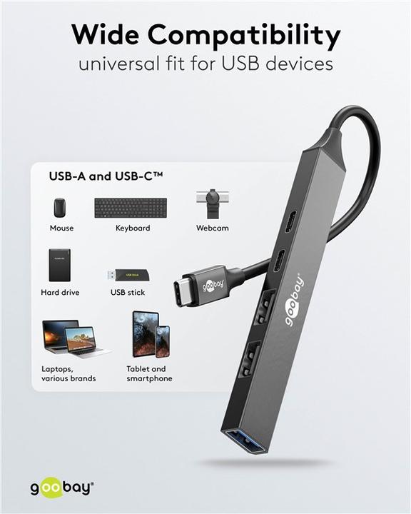 Actual product image Goobay Slim (USB-C, 5 Ports)