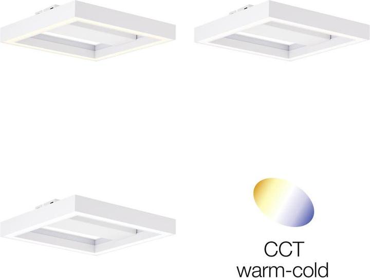Image du produit Brilliant Icarus LED 18W/WA/DE/1800lm/CCT/DIM/RGB/RC Applique et plafonnier 30x30cm (1800 lm)