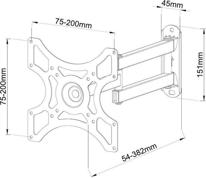 Produktbild Techly Wall Support Full Motion (Wand, 37", 25 kg)