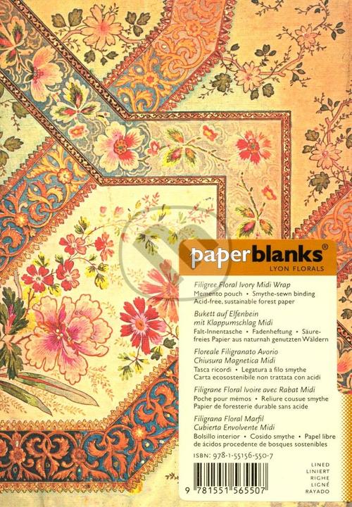 Actual product image Paperblanks Bouquet on ivory (A5, Lined, Hardcover)