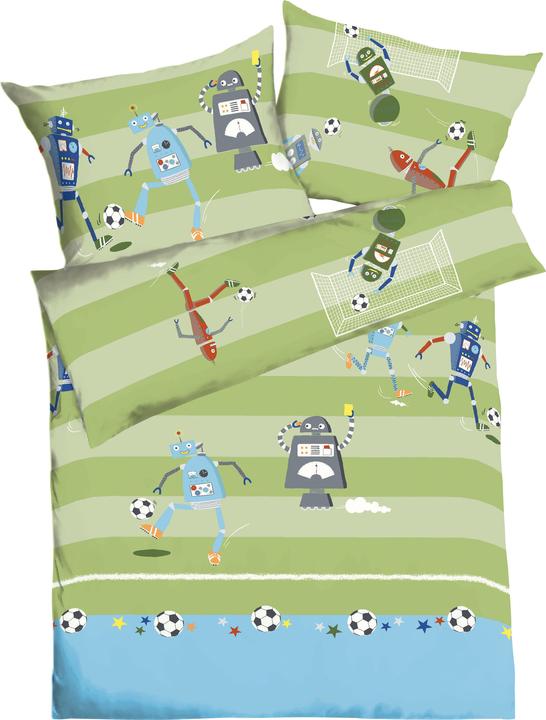 Actual product image Kaeppel Robo football kiwi beaver bed linen