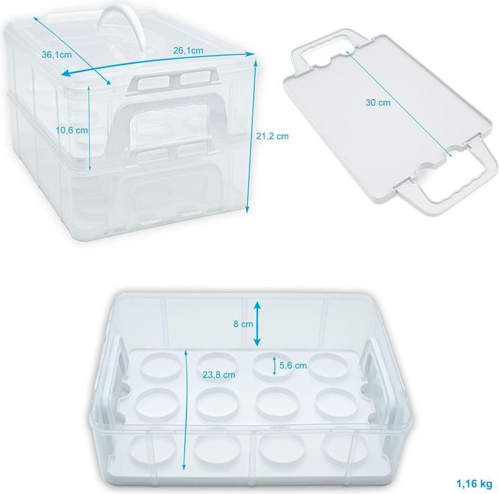 Actual product image Intirilife Kuchen Cupcake Transportbox