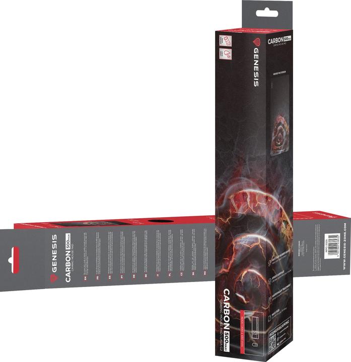 Actual product image Genesis Mouse pad Carbon 500 MAXI LAVA G2 Edition, Multicolor, 450 x 900 x 2.5 mm