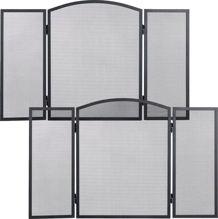 Produktbild Relaxdays Kamin Funkenschutzgitter aus Metall, dreiteilig, 2er-Set