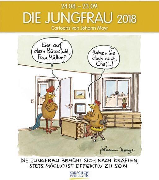 Produktbild Die Jungfrau 2018. Sternzeichen-Cartoonkalender