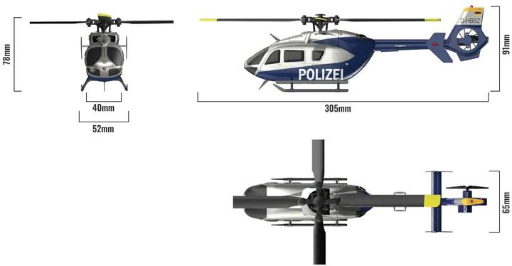 Immagine prodotto Amewi Afx-135 Elicottero A 4 Canali Della Polizia 6g Rtf