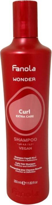Actual product image Fanola Wonder Curl Extra Care Shampoo 350 ml (350 ml, Liquid shampoo)