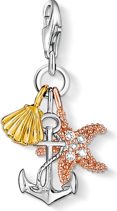 Immagine prodotto Thomas Sabo Ciondolo Charm Estate/ Spiaggia (Argento 925, Oro giallo 750 e placcatura in oro rosa)