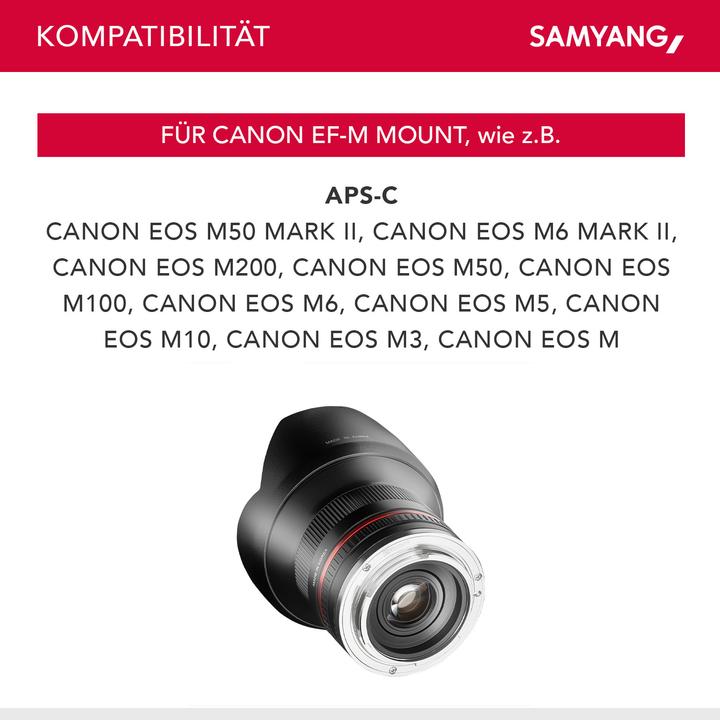 Actual product image Samyang 12mm f/2.0 NCS CS, Canon M (Canon EF-M, APS-C / DX)