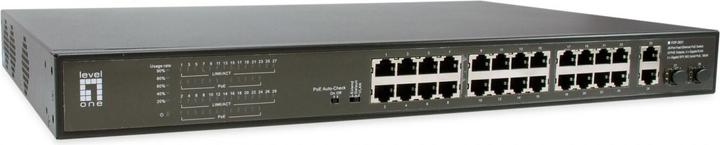 Actual product image LevelOne Switch 28x FE FGP-2831 2xGE 2xGSFP 802.3xPoE (28 Ports)