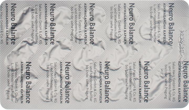 Nährwerte und Zutaten Salus Neuro Balance Ashwagandha (30 Stück, Kapseln, 32 g)