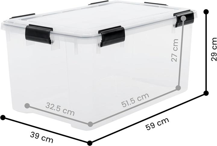 Actual product image Iris Ohyama Set of 2 airtight storage boxes (59 x 39 x 29 cm, 66.70 l)