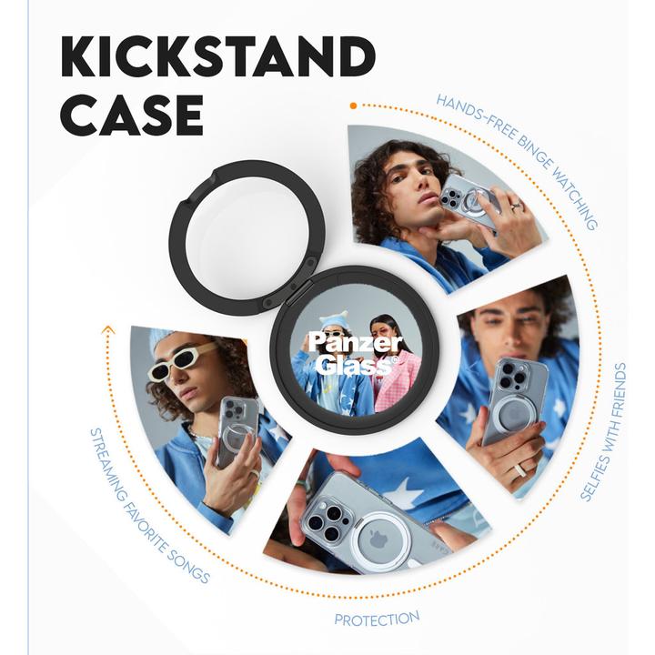 Produktbild PanzerGlass CARE Feature Case Kickstand & MagSafe iPhone '24 6.7" black (Apple iPhone 16 Plus)