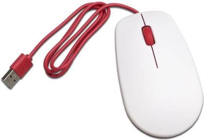 Produktbild Raspberry Pi Pi® maus weiss USB-Maus Optisch Weiss-Rot
