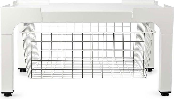 Image du produit Nedis Support pour lave-linge et sèche-linge | Panier en fil métallique | 200 kg | Blanc