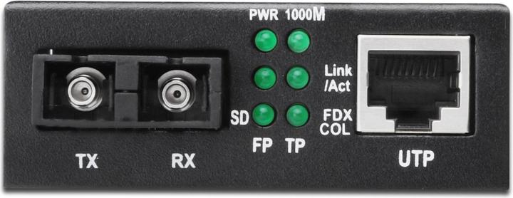 Produktbild Digitus Gigabit Medienkonverter 10/100/1000Base-TX zu 1000Base-SX Inkl Netzteil SC Buchse duplex multimod...