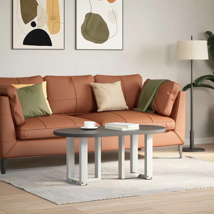 Produktbild VidaXL Couchtischbeine T-Form 2 Stk. Weiss 38x25x(42-43) cm Stahl Tischbein