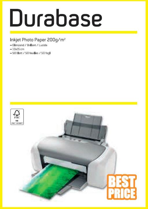 Produktbild Durabase Inkjet Photo Paper (210 g/m², 10 x 15 cm, 50 x)