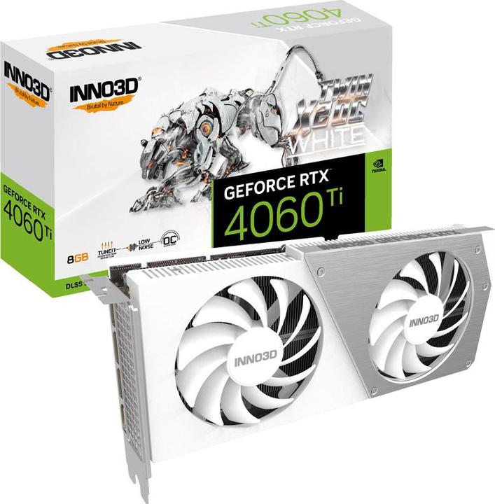 Image du produit Inno3D RTX4060 TI Twin X2 OC WHITE 8Go GDDR6 HDMI 3x (8 Go)