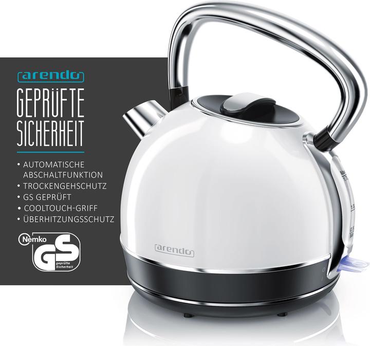 Produktbild Arendo B: Weiss 1,7 Liter (1.70 l, EU-Stecker)