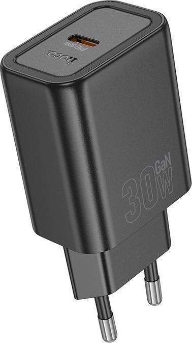 Hoco Adapter N63 Gentle PD30W+QC3.0 charger(EU) Black (30 W)