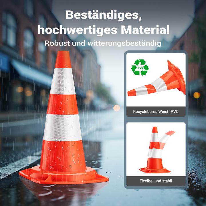 Actual product image Wiltec Traffic cone 50cm traffic cone road pylon warning cone PVC warning cone