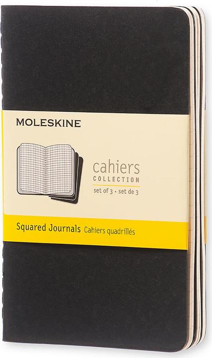 Moleskine Cahier Pocket 3er-Set (A6, Kariert, Harter Einband)