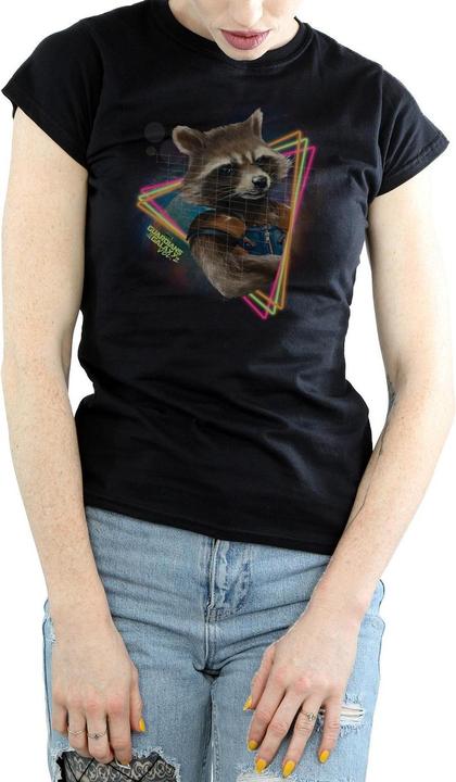 Guardians of the Galaxy Rocket Raccoon Neon TShirt aus Baumwolle (XL)
