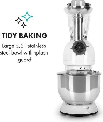 Image du produit Klarstein Lucia Bianca Robot ménager avec hachoir à viande1200W, 5 litres, Blanc (1200 W)