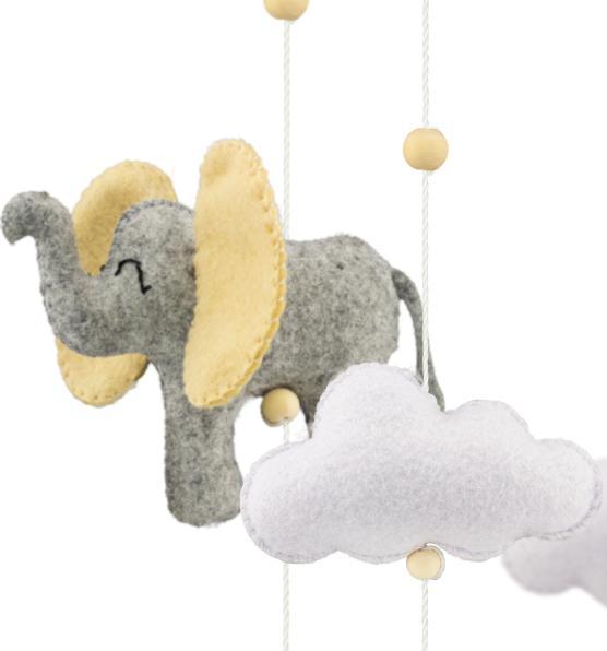 Image du produit Ulysse Couleurs d'Enfance Joli appareil mobile en feutre : les éléphants