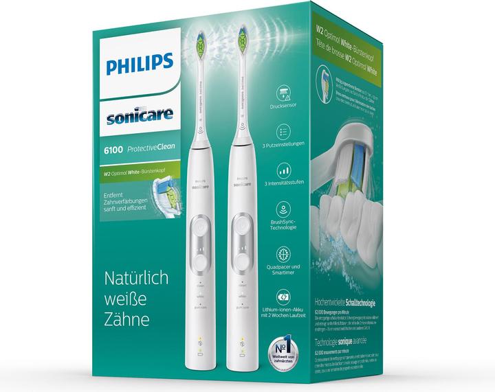 Actual product image Philips Sonicare ProtectiveClean 6100 double pack (Sonic toothbrush)