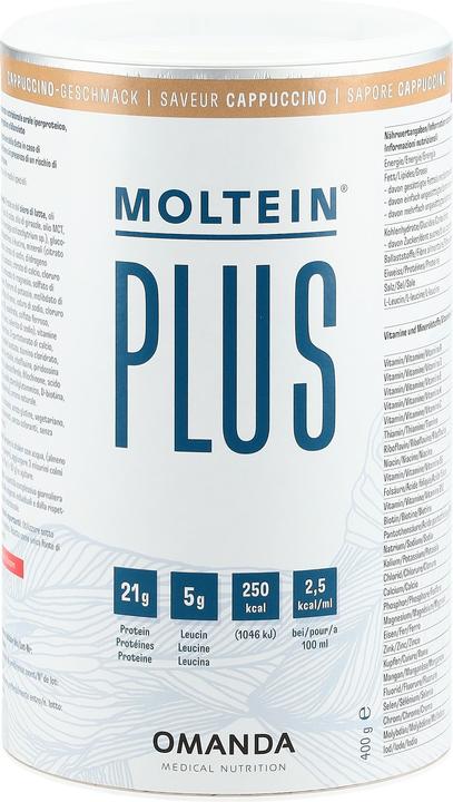 Nährwerte und Zutaten Moltein Plus 2.5 Cappuccino (400g) (1 Stück, Pulver, 400 g)
