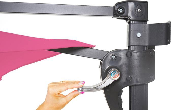 Image du produit Swisshandel24 Paravent Casoria, Parapluie balcon Parasol, 3m inclinable, polyester alu/acier 9kg pin (3 m)