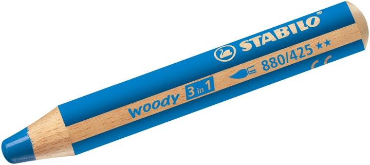 Image du produit STABILO woody 3 en 1 crayon de couleur (Bleu moyen, 1 x)