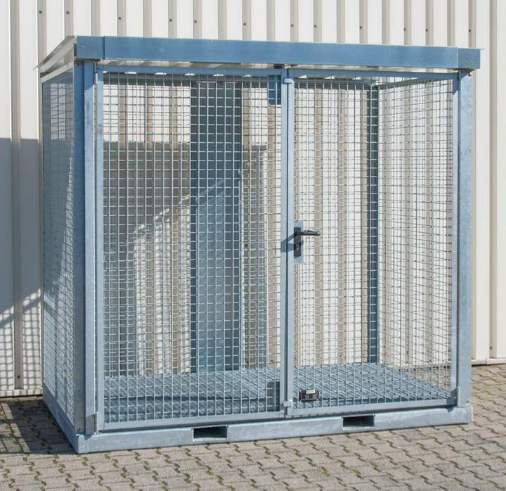 Produktbild eurokraft pro Gasflaschencontainer, montiert
