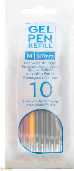 Image du produit LEGO Recharge de stylos à gel - 10 pcs (Mine de gel, Orange, Jaune, Violet, Vert, Bleu, Noir, Rouge, Bleu clair)