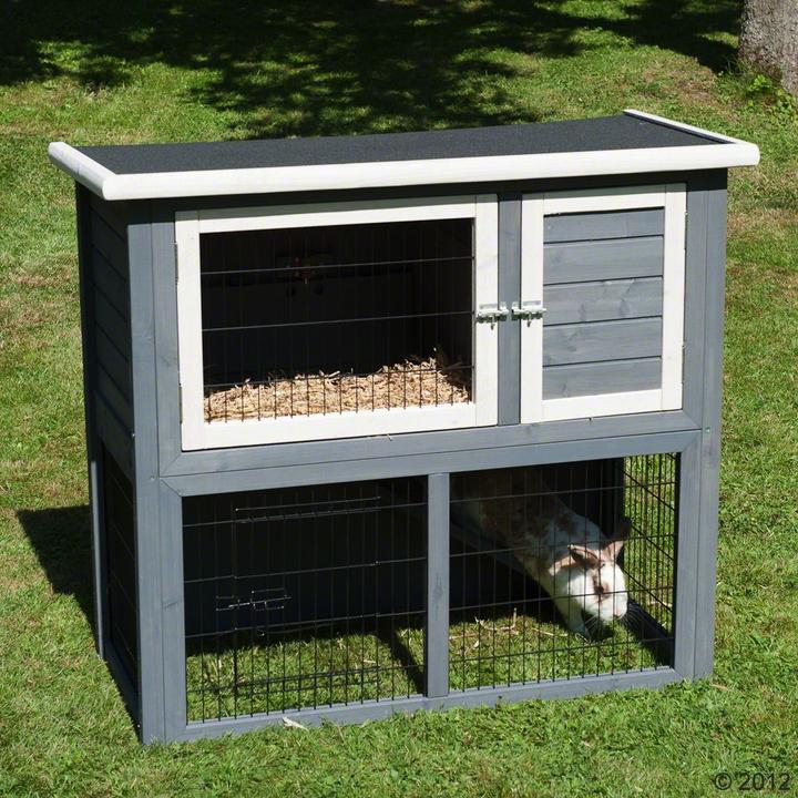 Produktbild zooplus Outback Kaninchenstall Kompakt Grey mit Freigehege