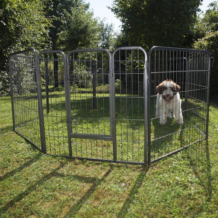 Produktbild zooplus Welpenfreilaufgehege aus Metall 8 Elemente