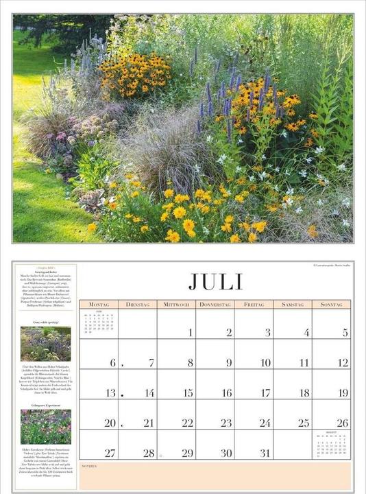 Actual product image Garten-Kalender 2026 - Broschürenkalender - mit informativen Texten - mit Jahresplaner - Format 42 (42 x 29 cm, Hardcover, German)